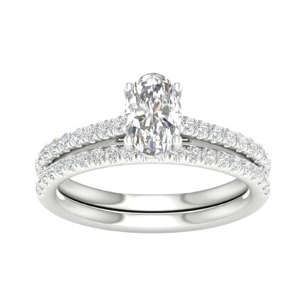 Platinum  1.50CT  Lab Diamond Bridal Ring