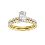 14K Yellow Gold 1.50CT Round Diamond Bridal Set