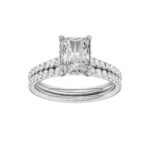 14K White Gold 2.50CT Radiant Cut Diamond Bridal Set