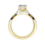 14K Yellow Gold 2.40CT Emerald Cut Diamond Bridal Set - Image 3