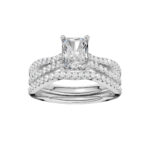 14K White Gold 1.40CT Radiant Cut Diamond Bridal Set