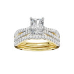 14K Yellow Gold 1.40CT Radiant Cut Diamond Bridal Set