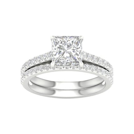 14K 2.50CT Lab Diamond Bridal Set