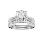 14K White Gold 2.40CT Round Diamond Bridal Set