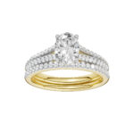 14K Yellow Gold 1.40CT Oval Diamond Bridal Set