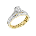 14K Yellow Gold 1.40CT Oval Diamond Bridal Set - Image 2