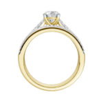 14K Yellow Gold 1.40CT Oval Diamond Bridal Set - Image 3
