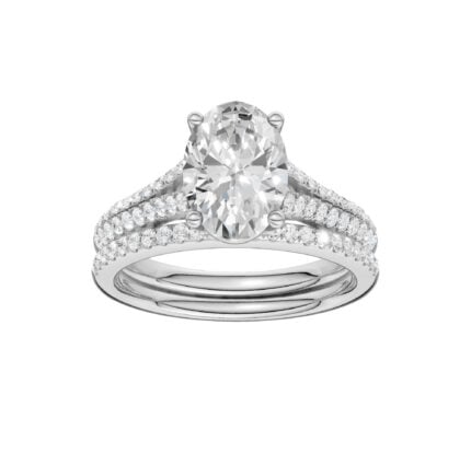 14K 2.40CT Lab Diamond Bridal Set