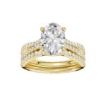 14K Yellow Gold 1.40CT Oval Diamond Bridal Set