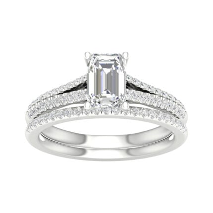 Certified Lab Grown 14K 1.40CT Diamond Bridal Set