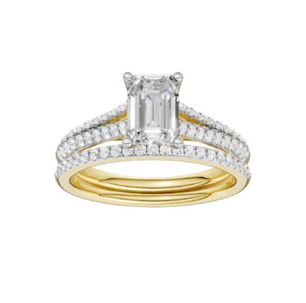 Certified Lab Grown 14K 1.40CT Diamond Bridal Set