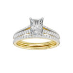 14K Yellow Gold 1.40CT Radiant Cut Diamond Bridal Set