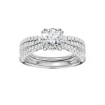 14K White Gold 1.50CT Round Diamond Bridal Set