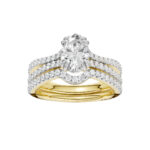 14K Yellow Gold 2.50CT Oval Diamond Bridal Set