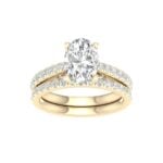 14K Yellow Gold 3.00CT Oval Diamond Bridal Set