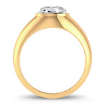 Men's 2ct Lab Grown Diamond Solitaire Ring in 14K Yellow Gold - Image 3