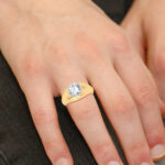 Men's 2ct Lab Grown Diamond Solitaire Ring in 14K Yellow Gold - Image 4