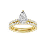 1.50CT Pear Shaped Diamond Bridal Set