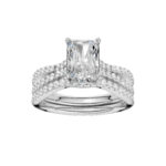 14K White Gold 2.40CT Radiant Cut Diamond Bridal Set