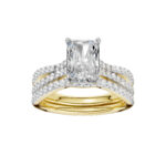 14K Yellow Gold 2.40CT Radiant Cut Diamond Bridal Set