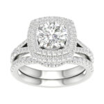 14K White Gold 2.25CT Round Diamond Bridal Set
