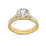 14K Yellow Gold 1.75CT Round Diamond Bridal Set