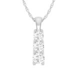 10K White Gold 1.00 CT Certified Lab-Grown Diamond Pendant