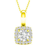 14K Yellow Gold 1.13 Ct Certified Lab-Grown Round Diamond Pendant