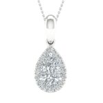 14K White Gold 0.60 CT Certified Lab-Grown Diamond Pendant (IGI Certified)