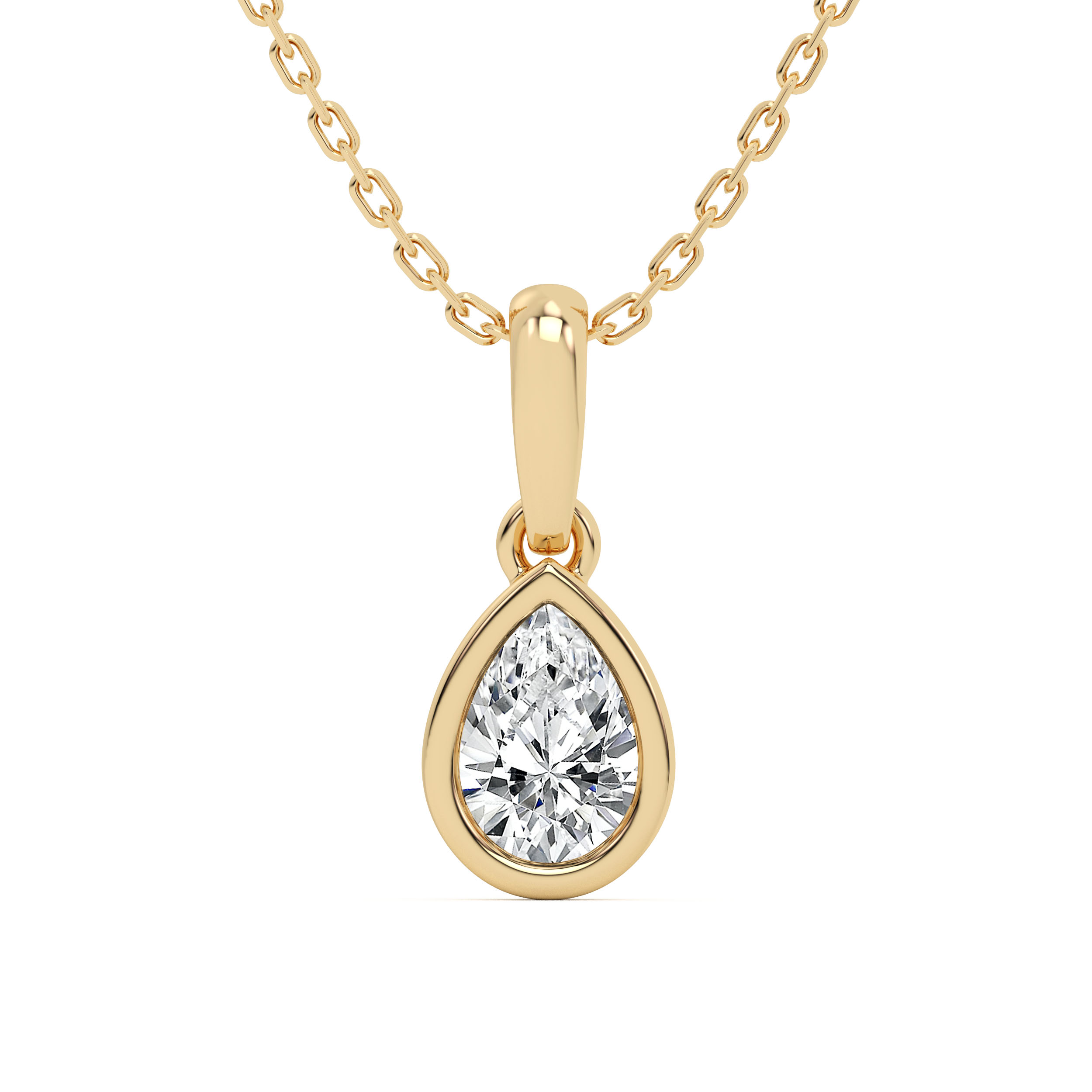 14K Yellow Gold 0.50 CT Lab-Grown Diamond Pendant - Image 1