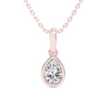 14K Rose Gold 0.50 CT Lab-Grown Pear Diamond Pendant