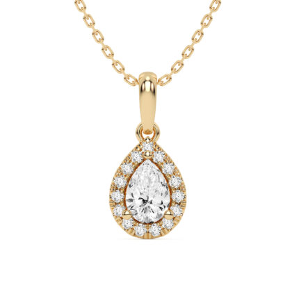 14K Yellow Gold 0.62 CT Lab-Grown Pendant