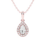 14K Rose Gold 0.62 CT Lab-Grown Pendant