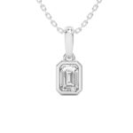 14K White Gold 0.50 CT Lab-Grown Pendant