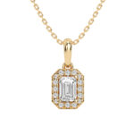 14K Yellow Gold 0.62 CT Lab-Grown Pendant