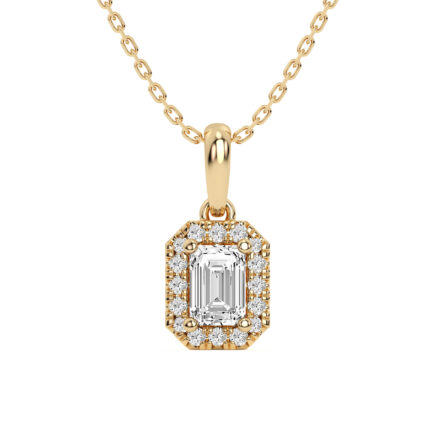 14K Yellow Gold 0.62 CT Lab-Grown Pendant