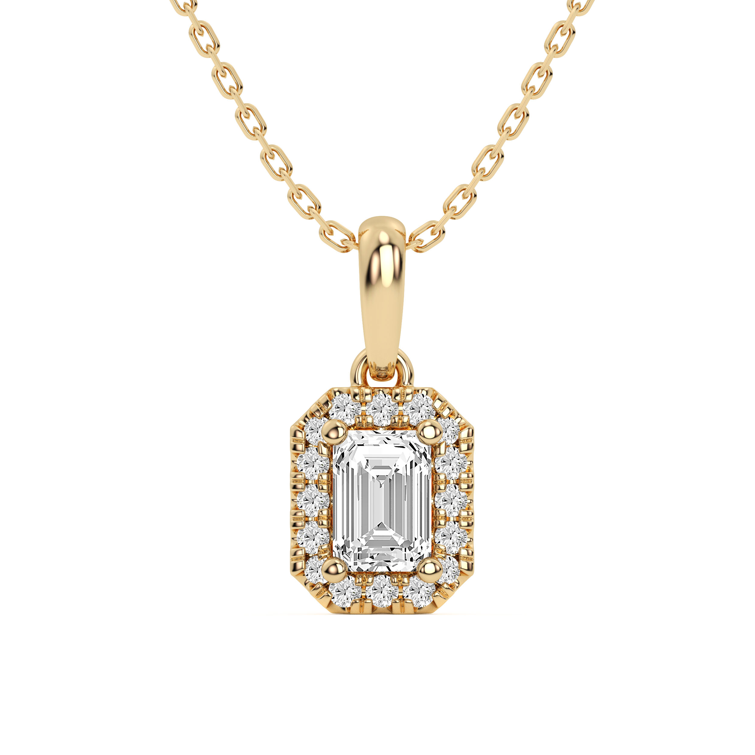 14K Yellow Gold 0.62 CT Lab-Grown Pendant - Image 1