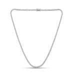 14K 7.50CT Lab Diamond Tennis Necklace 17 Inch