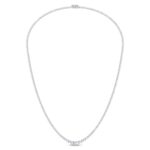 14K 5.20CT LAB DIAMOND NECKLACE GRADUATED 17 INCH