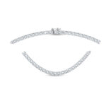 14K 10.00CT DIAMOND NECKLACE TENNIS 17 INCH - Image 2