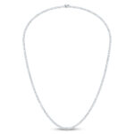 14K White Gold 7.50 CT Certified Lab-Grown Diamond Tennis Necklace 17 Inch
