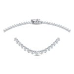 14K 10.00CT DIAMOND NECKLACE TENNIS 17 INCH - Image 2
