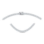 14K 15.00CT DIAMOND NECKLACE TENNIS 18 INCH - Image 2