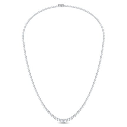 14K 7.00CT GRADUATED DIAMOND NECKLACE 17INCH