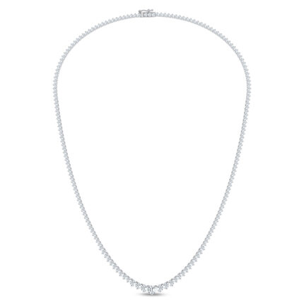 14K 7.00CT GRADUATED DIAMOND NECKLACE 17INCH