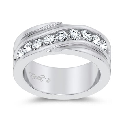 14K 1.00CT LAB DIAMOND MEN'S BAND