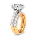 14K Yellow Gold 5.00CT Round Diamond Bridal Set - Image 2