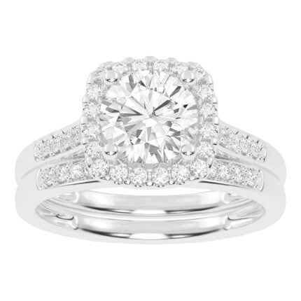 10K 1.25CT Certified Lab Grown Diamond Bridal Set