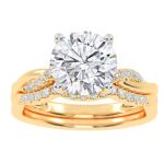 10K Yellow Gold 1.25CT Round Diamond Bridal Set