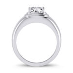 Men's 2ct Lab Grown Diamond Bezel Solitaire Ring in 14K White Gold - Image 2